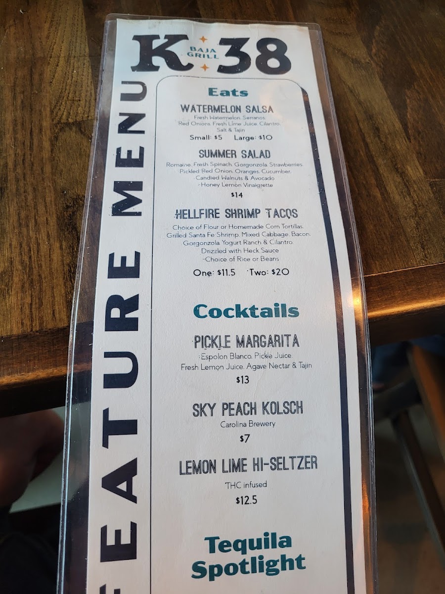 K38 Baja Grill Menu - Image 3