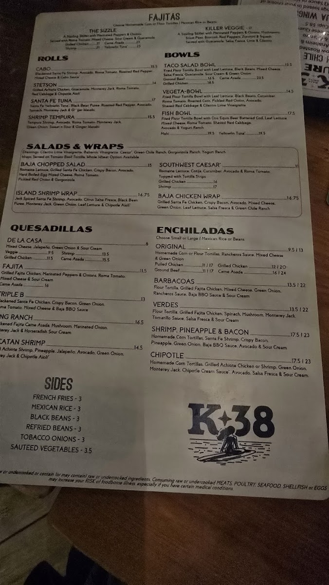 K38 Baja Grill Menu - Image 6